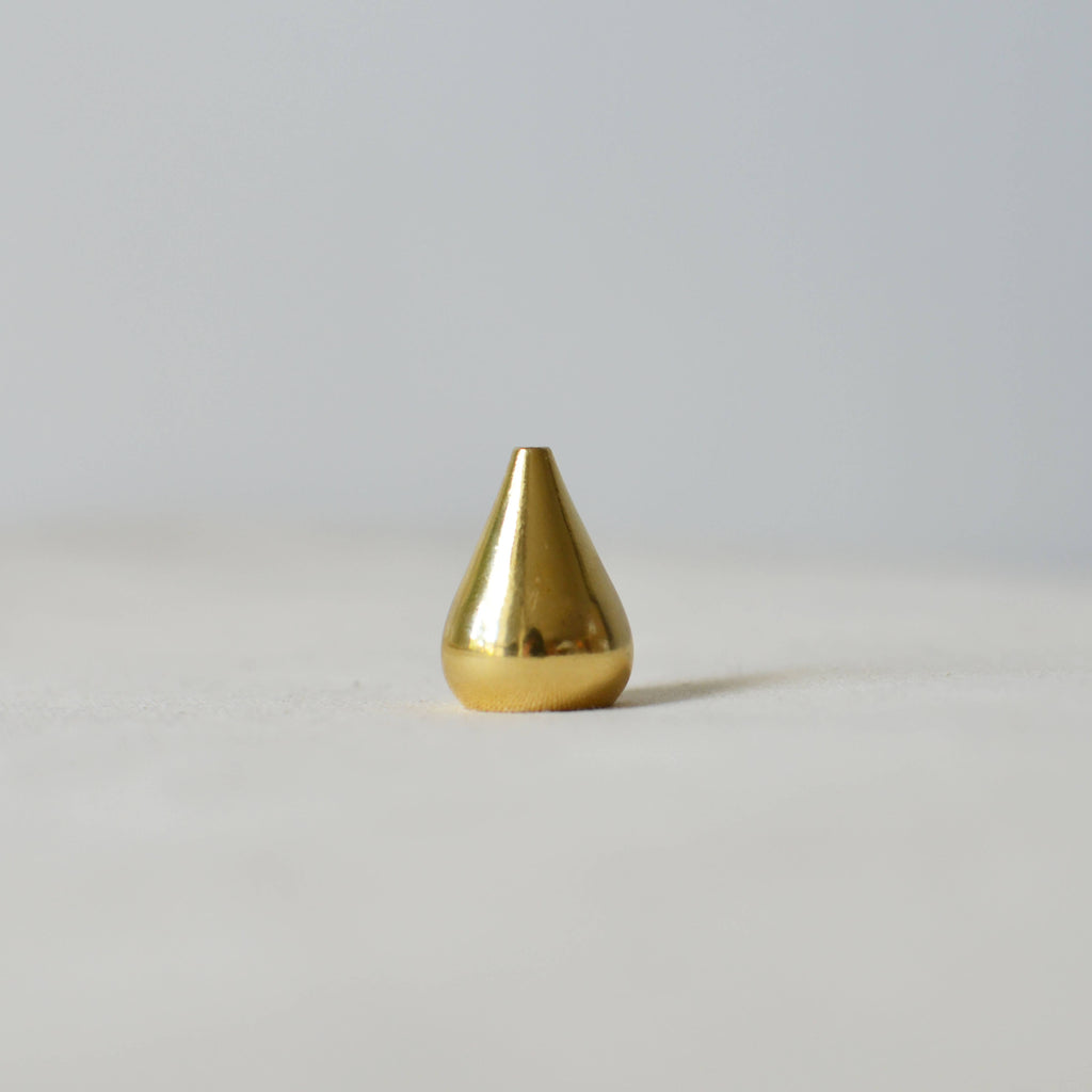 [Burning Ritual]  Brass Water Drop Shape Incense Holder Tall